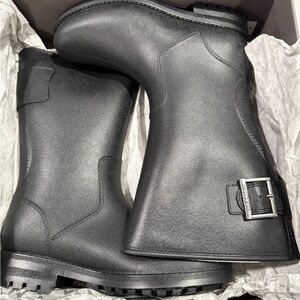 Kenneth Cole Reaction Rainy Dayz Black Rain Boots Men Size 8 New